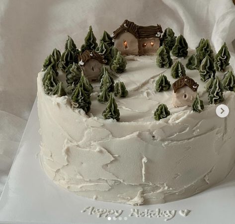 Winter Torte, Cute Baking, Pretty Dessert, Pretty Birthday Cakes, Just Cakes, Cute Birthday Cakes, Cake Inspo, Cute Desserts, Cake Decor