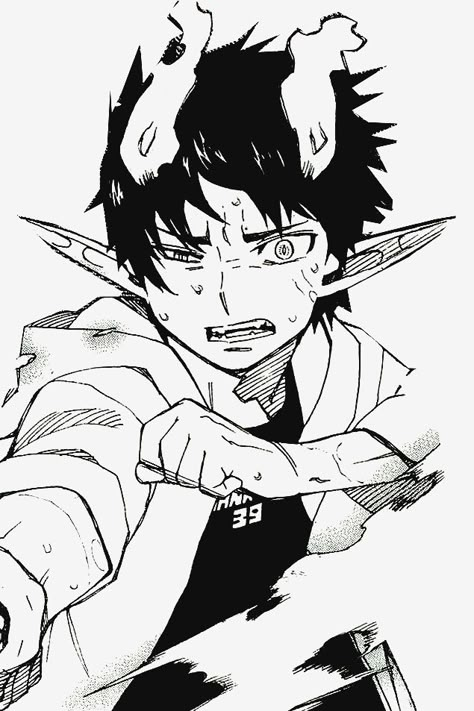 Rin Okumura Manga, Blue Exorcist Manga, Rin Blue Exorcist, Blue Ex, Blue Exorcist Rin, Blue Exorcist Anime, Exorcist Anime, Blue Demon, Rin Okumura