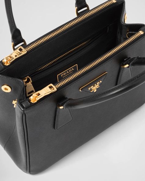 Black Prada Galleria Saffiano leather small bag | Prada Prada Saffiano Bag, Prada Outfits, Prada Bag Saffiano, Prada Galleria Bag, Leather Small Bag, Prada Mini, Prada Galleria, Prada Collection, Bag Prada