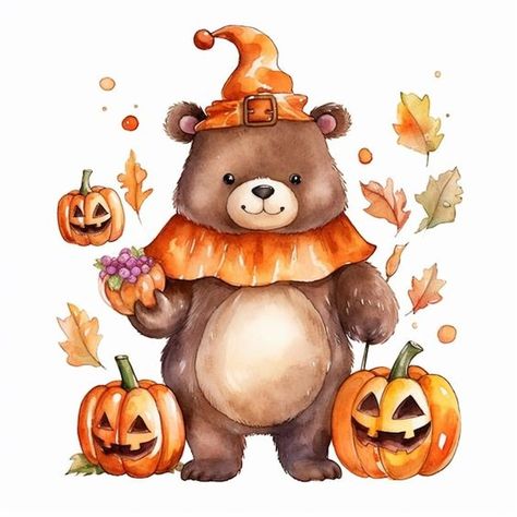 Autumn Animal, Teddy Pictures, Autumn Animals, Iphone Wallpaper Fall, Animal Cartoon, Pink Nursery, Clipart Design, A Witch, Animal Clipart