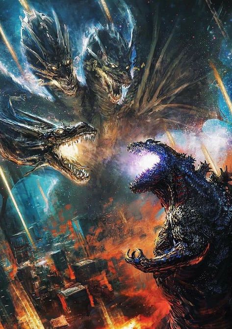 Godzilla Vs King Ghidorah, Monster Verse, Shin Godzilla, Godzilla 2, Rukia Bleach, King Kong Vs Godzilla, Kong Godzilla, King Ghidorah, Godzilla 2014