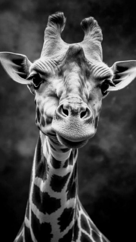 Giraffe Black And White Photography, Black And White Reference Photos Animals, Realism Photography, Giraffe Photography, Black And White Animals, Elephant Black And White, Elephant Photography, Wild Animals Photography, Wild Animals Pictures