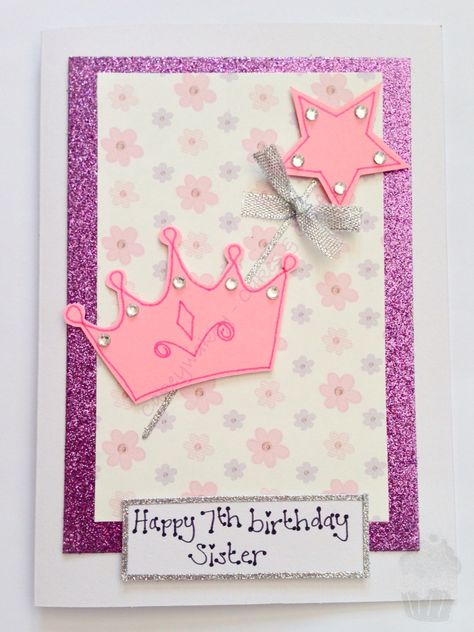 Princess Birthday Card, Princess Cards, Princess Valentines, Princess Card, Princess Wands, Anime Tutorial, Girl Birthday Cards, Hand Crafts For Kids, Cardmaking And Papercraft