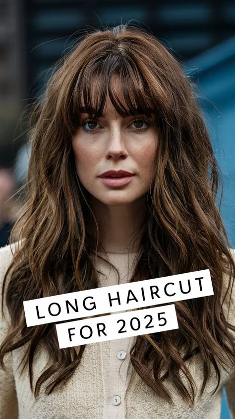 25 Long Haircut Ideas for 2025: Trendy Styles with Layers, Curtain Bangs, and Volume for Every Hair Type Long Layered Hair Face Framing Bangs, Layered Hair For Long Hair With Bangs, Haircuts For A Round Face Long, Lob Haircut Thick Hair Bangs, Face Framing Hair Round Face, Haircut For Long Hair With Curtain Bangs, Long Lob Haircut Thick Hair, Layers For Round Face Medium, Fine Hair With Bangs And Layers