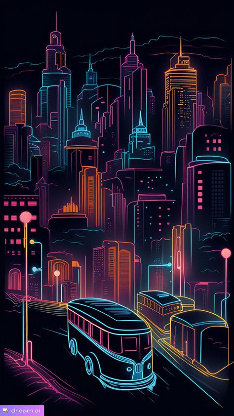 Future City Drawing Ideas, City Scape Drawing, Animation Pic, Cityscape Illustration, Skyline Drawing, Iphone Dynamic Wallpaper, Night Illustration, Color Design Inspiration, Nostalgia Aesthetic