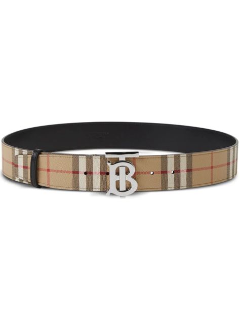 https://www.farfetch.com/it/shopping/men/burberry-cintura-a-quadri-reversibile-item-20235047.aspx?storeid=13537 Burberry Clothes, Mens Designer Belts, Luxury Belts, Burberry Accessories, Branded Belts, Designer Belts, Burberry Belt, Reversible Belt, Diaper Backpack