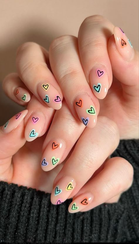 Cute Almond Summer Nails, Cute Simple Nails, Simple Gel Nails, Cute Nail Ideas, Short Acrylic Nails Designs, Short Acrylic Nails, Valentine's Day Nails, Cute Acrylic Nails, Cute Nail