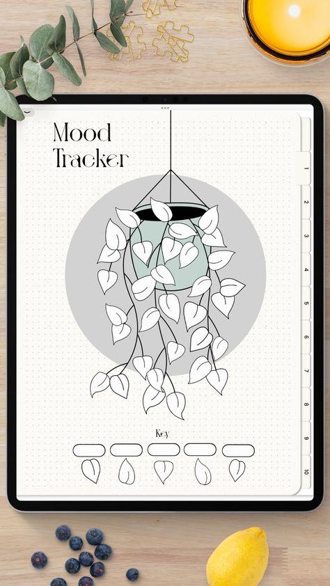 Ipad Bullet Journal Ideas, Digital Bujo Ideas, Goodnotes Journal Ideas, Digital Bullet Journal Ideas, Digital Bullet Journal Template, Goodnotes Journaling, Ipad Bullet Journal, Goodnotes Bullet Journal, Digital Mood Tracker