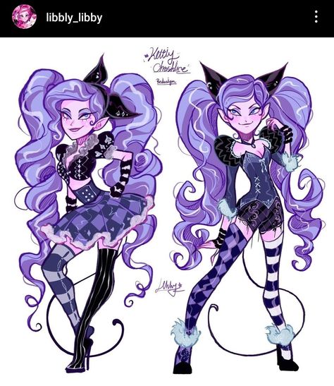 Kitty Cheshire, Arte Monster High, Arte Do Kawaii, Monster High Art, Ever After High, Cheshire Cat, High Art, Digital Art Girl, Cartoon Art Styles