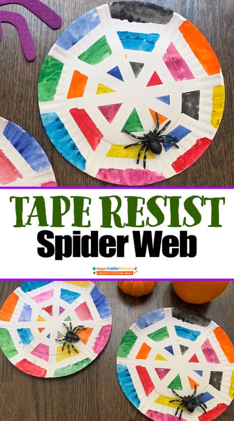 Camping Crafts For Toddlers, Texture Craft, Craft Paper Flowers, Spider Web Craft, Halloween Crafts Preschool, Crafts For Toddlers, Insect Crafts, Spider Crafts, October Crafts