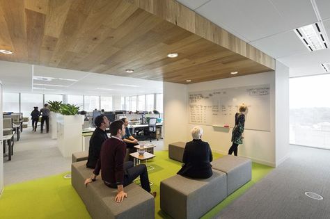 Open Office Space, Office Fitout, Cool Office Space, Office Design Inspiration, Collaborative Workspace, Coworking Office, Lounge Space, Corporate Office Design, Office Fit Out