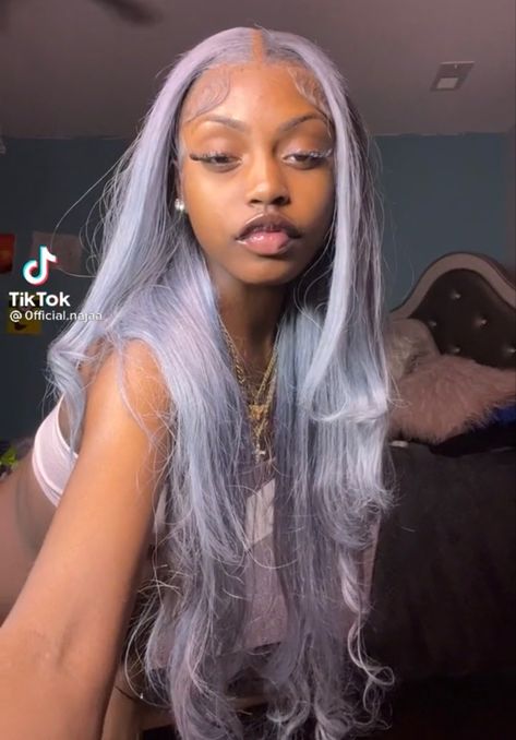 Lavender Wig, Hair Color For Dark Skin, Blessed Week, Frontal Wig Hairstyles, Birthday Hairstyles, Birthday Hair, Lavender Hair, Pretty Hair Color, Dope Hairstyles