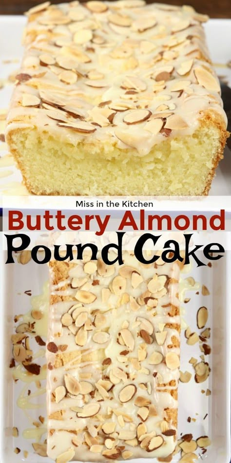 Buttery Almond Pound Cake is one of the easiest from scratch cakes that I’ve ever made. Easy enough to mix up for a weeknight dessert and delicious enough for special occasions. Almond Pound Cake, Cake Easy Recipe, Almond Desserts, Strawberry Cake Easy, Almond Pound Cakes, Almond Cake Recipe, Dessert Cookbooks, Loaf Cakes, Cake Recipes From Scratch