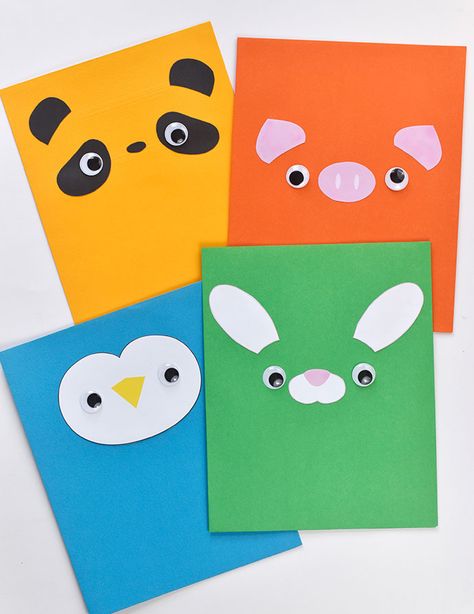 Animal Face Pocket Folders ⋆ Handmade Charlotte School Folders Design Diy, Folder Design Diy School, School Folder Design, Folder Design Ideas School, Folder Decoration, Folder Decorado, 1st Grade Crafts, Folder Diy, File Decoration Ideas