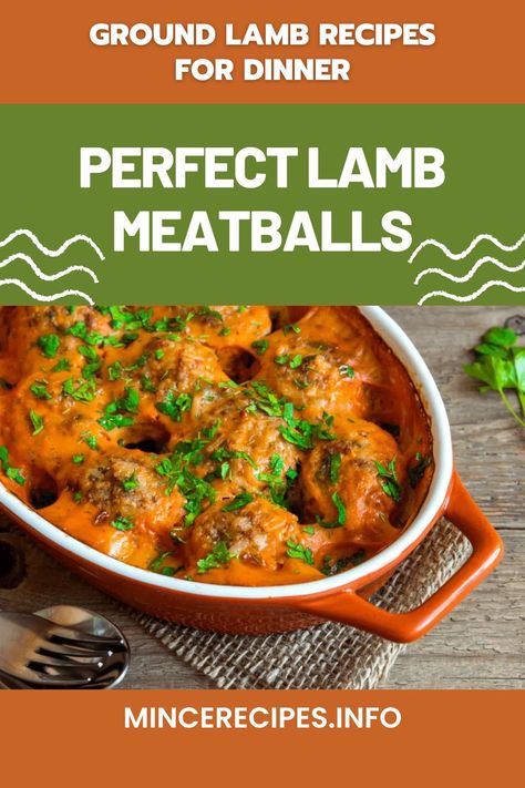 These Perfect Lamb Meatballs are ground lamb recipe for dinner to try at home. These perfect lamb meatballs are among my go-to meatball dish. I love the bite-sized meatballs and the soft texture they bring. #LambMeatballs #GroundLambRecipes #GroundLambRecipesForDinner #MeatballsRecipe #GroundLamb Lamb Balls Meatball Recipes, Italian Lamb Meatballs, Ground Lamb Recipes For Dinner, Cava Spicy Lamb Meatballs Recipe, Ground Lamb Meatballs, Baked Lamb Meatballs, Meatball Dish, Lamb Meatballs With Feta, Lamb Mince Recipes