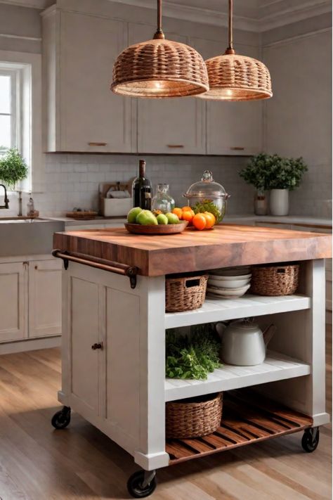 Small mobile kitchen island with storage Small Island In Small Kitchen, Kitchen Island Rental, Kitchen Island With Towel Rack, Small Island Ideas For Kitchen, Apartment Kitchen With Island, Mobile Island Kitchen, Kitchen Island With Trash Bin, Kitchen Island Shelf, Apartment Kitchen Island