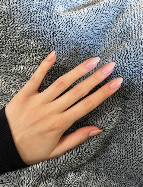 Nails almond nude pink hailey beiber stiletto nail Almond Nails Clean Look, Sheer Light Pink Almond Nails, Transparent Pink Almond Nails, Pale Almond Nails, Natural Look Almond Nails, Creme Almond Nails, Blush Pink Nails Almond Shape, Neutral Pointy Almond Nails, Rose Pink Almond Nails