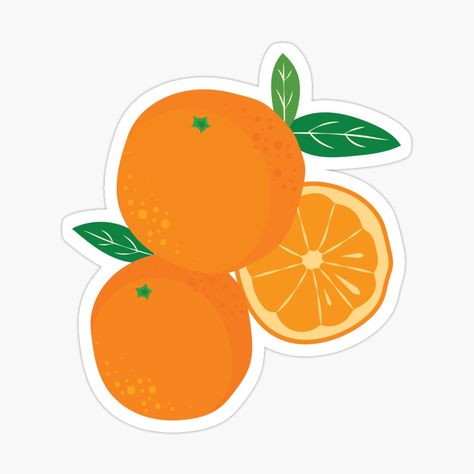 Get my art printed on awesome products. Support me at Redbubble #RBandME: https://www.redbubble.com/i/sticker/Orange-Blossom-by-tinyart19/50673207.JCQM3?asc=u Orange Fruit Sticker, Orange Stickers Printable, Coconut Tree Drawing, Orange Drawing, Orange Stickers, Ipad Stickers, Fruit Stickers, College Stickers, Stickers Sheet