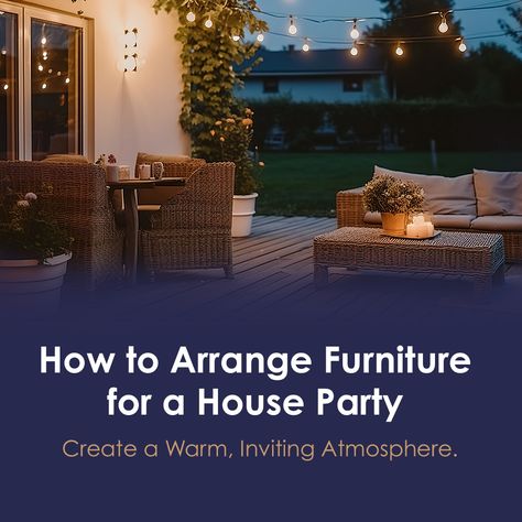 If you're planning a get-together in your home, rearranging your furniture is as important as the refreshments and decorations. The right layout will encourage your guests to mix and mingle without making them feel cramped or uncomfortable. While it may take a few hours to reorganize the room before the party starts, your effort will help you get the most out of the space you have. House Party Layout Ideas, How To Arrange Furniture, Arrange Furniture, Gaming Furniture, House Parties, Party Layout, Entertainment Console, Bachelor Pad, Furniture Arrangement