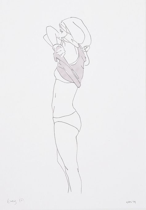 Natasha Law  Grey, 2014  Ink and gloss paint on paper, triptych  12 x 8 in / 20 x 31 cm (each) Color Drawing Art, Illustration Art Girl, Figure Reference, Sketch Ideas, Line Drawings, Painted Paper, Teaching Art, Human Figure, Line Art Drawings