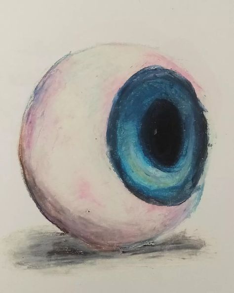 Eyeballs Drawing, Eyeball Drawing, Eye Ball, Ball Drawing, Oil Pastels, My Stuff, Pastel Art, Oil Pastel, See More