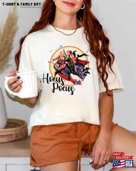 Comfort Colors Halloween Hocus Pocus Shirt, Vintage Sanderson Sisters Witch Women's Gift Shirt Unisex Sweatshirt Check more at https://tshirtfamilygift.com/product/comfort-colors-halloween-hocus-pocus-shirt-vintage-sanderson-sisters-witch-women-s-gift-shirt-unisex-sweatshirt/ Halloween Themed Gifts, Hocus Pocus Shirt, Halloween Hocus Pocus, University Shirt, Sanderson Sisters, Spooky Designs, Retro Halloween, Love Shirt, Holiday Shirts