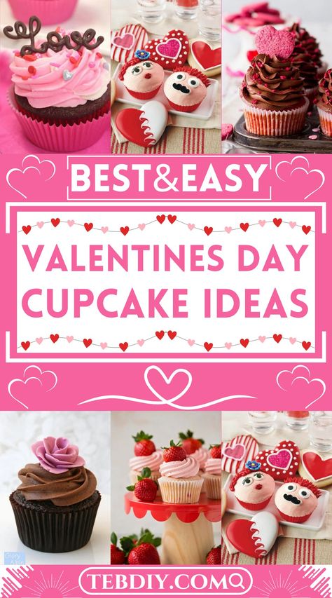 13 Valentine's Day Cupcake Ideas to Show Your Love Valentine’s Day Cupcake Flavors, Valentine Cupcake Ideas, Healthy Valentines Dinner, Cupcakes For Valentines Day, Valentines Cupcakes Decoration, Valentines Cakes And Cupcakes, Pink Velvet Cupcakes, Valentines Food Dinner, Raspberry Buttercream Frosting