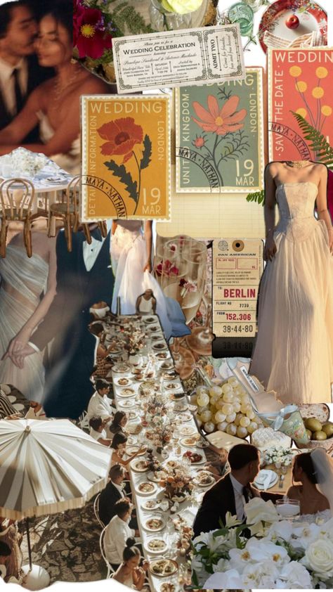 This collage captures the essence of a vintage-inspired wedding with a blend of soft and romantic elements. The collage overall conveys a harmonious blend of vintage aesthetics and romantic wedding moments. Antique Wedding Theme, Long Table Reception, Rustic Table Settings, Elegant Wedding Theme, Vintage Romance Wedding, Elegant Wedding Themes, Rustic Table Setting, Romance Wedding, Vintage Romance