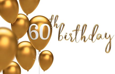 Photo gold happy 60th birthday balloon g... | Premium Photo #Freepik #photo #anniversary-background #happy-birthday-gold #golden-anniversary #60th-birthday 60th Birthday Background, 60th Birthday Balloons, 40th Birthday Balloons, Wedding Entrance Decor, Baseball Birthday Party, Happy 60th Birthday, Photo Gold, Happy 40th Birthday, Baseball Birthday