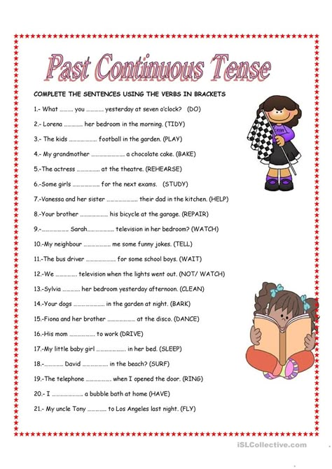 English Past Tense, Past Continuous Tense, Simple Present Tense Worksheets, Preschool Prewriting, Tense Worksheet, English Language Learning Activities, Past Tense Worksheet, Past Continuous, Teach English To Kids