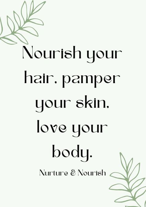 Nourish your hair, pamper your skin, love your body. Discover tips and products for a complete self-care routine!💖 #SelfCare #HairCare #SkinCare #BodyCare #BeautyRoutine. Self Pampering Quotes, Pampering Quotes, Self Pampering, Love Your Body, Loving Your Body, Self Care Routine, Hair Skin, Care Routine, Love Your