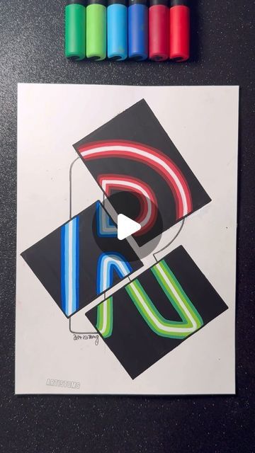 Gaspi Mendoza | Artist Oh My God on Instagram: "“R” with Neon Lights Using Paint Markers! 🤩✨🎨 || What letter should I do next?! 🤔 @poscaargentina 

#artistomg" Oh My God, Neon Lights, Paint Markers, My God, Mendoza, Neon Lighting, Oh My, Markers, Audio