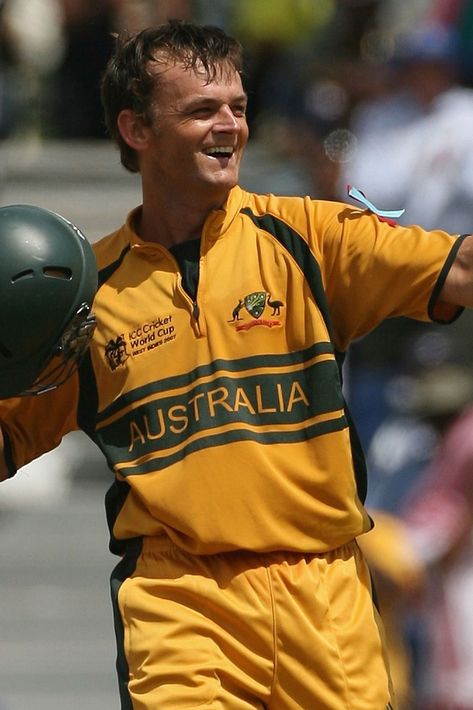 For those of us who were fans of big hitting and good keeping in the late 1990s and early 2000s, the name Adam Gilchrist was one that stood out. Not to mention his sporting habit of walking if he knew he was out, regardless of the umpire's decision. Yes, who can forget the 2003 World Cup semifinal vs Sri Lanka where he walked despite the umpire giving him not out. With the highest score in a World Cup final (149 vs Sri Lanka in 2007) and also an exceptional keeping record,  he was the u Adam Gilchrist Wallpapers, Cricketer Wallpapers, Adam Gilchrist, Bangla Image, Cricket Coaching, Cricket Poster, Cricket Players, Good Night Beautiful, World Cricket