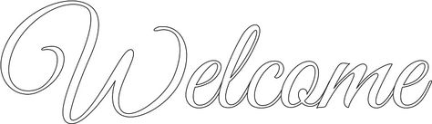 "Welcome" stencil. Print, customize, or make your own free at http://RapidResizer.com/stencil (GreatVibes-Regular font) Welcome Stencil Printable Free, Free Stencil Maker, Welcome Stencil, Stencil Print, Stencil Maker, Stencils For Painting, Number Stencils, Welcome Winter, Stencils Printables