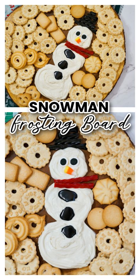 Snowman Frosting Board Frosting Boards, Butter Board Ideas, Frosting Board, Candy Corn Cookies, Butter Board, Dip Recipes Appetizers, Frosty Snowman, Snowman Party, Ice Cream Drinks