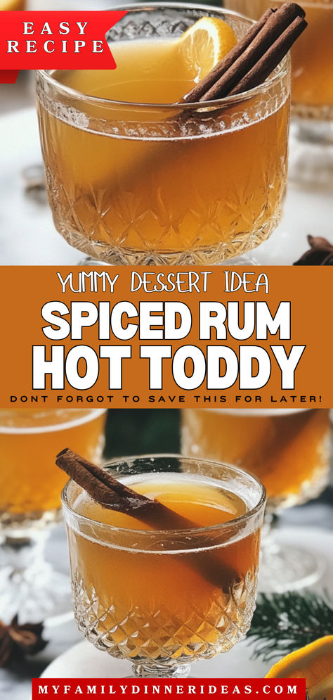 Spiced Rum Hot Toddy Rum Hot Toddy Recipe, Peaches And Cream Hot Toddy, Hot Toddy Recipe Rum, Rum Toddy Recipe, Hotty Toddy Drink, Rum Hot Toddy, Hot Rum Toddy, Hot Toddy Recipe For Colds, Hot Toddy Recipe