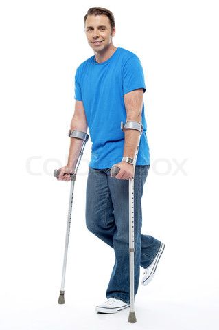 Crutches used for walking. Walking Poses, Patchwork Clutch, Pose Photography, Human Figure Sketches, Personal Injury Law, Mobility Aids, Canvas Clutch, Crutches, Top Cars