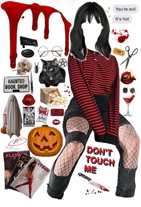 Halloween Outfit Casual, Spooky Outfit Ideas, Halloween Casual Outfits, October Outfits Halloween, Halloween Horror Nights Outfit Ideas, Horror Outfits Aesthetic, Spooky Outfits Aesthetic, Halloween Themed Outfits, Halloween Aesthetic Outfits