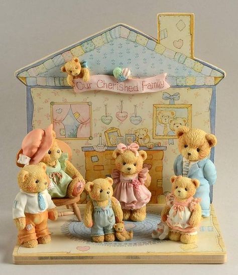 Cherished Teddies Our Cherished Family Our Cherished Family Collector Set-7 - No Box by Enesco | Replacements, Ltd. Mom Bear, Teddy Bear Day, Boy Box, Teddy Collections, Love Bears All Things, Family Figurine, Bear Shop, Cherished Teddies, Precious Moments Figurines