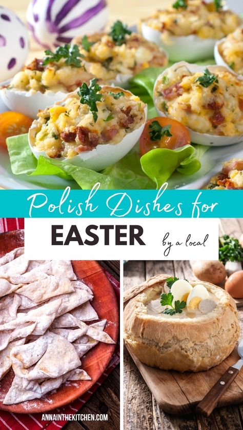 Polish Easter Ukrainian Easter Recipes, Easter Polish Food, Polish Easter Desserts, Traditional Easter Dinner Menu Ideas, Polish Easter Recipes, Polish Easter Bread, Traditional Easter Food, Polish Meals, Polish Food Traditional