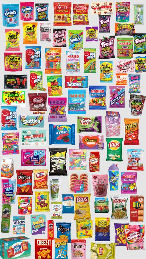 Gymnastics Snacks, Sleepover Food Snacks, Polish Snacks, Paper Squish, Snack Lays, Gummies Candy, Paper Squishies, Sleepover Snacks, American Candy