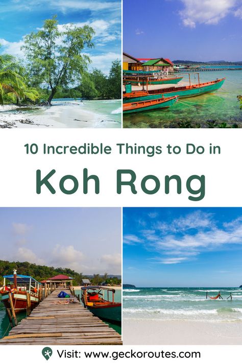 Koh Rong can keep you entertained for days. If you’re a party animal, you can always find a party happening every day of the week in the south of the island. More of a beach-lover, there are plenty of paradise beaches to choose from. Also spend your time snorkelling, diving, riding around on a motorbike and eating delicious food. TAP the pin to read our list of epic things to do on Koh Rong, Cambodia! Koh Rong Cambodia, Paradise Beaches, Cambodia Beaches, Cambodia Travel, Boat Ride, Party Animal, Beach Paradise, Beach Lovers, Animal Party