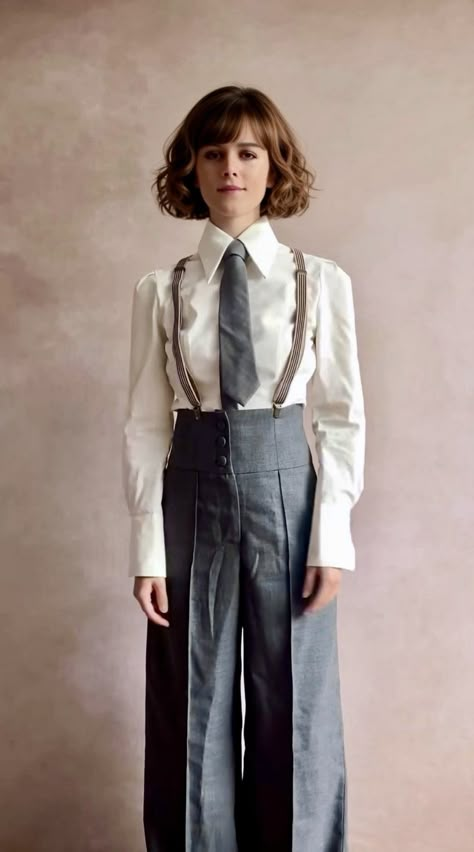 Male Lawyer Outfit, Violinist Outfit, Scientist Outfit Women, Mad Scientist Outfit, Enby Wedding, Nonbinary Fashion Feminine, Scientist Fashion, Queer Formal Wear, Scientist Aesthetic Outfit