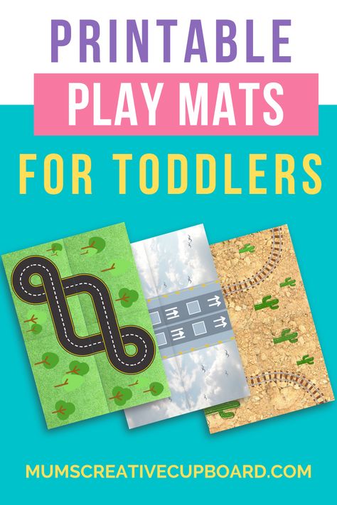 printable play mat for toddlers Toy Car Play Ideas, Printable Train Tracks, Printable Play Mats Free, Printable Roads For Toy Cars, Imaginative Play Ideas, Printable Play Mat, Play Mats For Kids, Activity Ideas For Toddlers, Car Play Mats