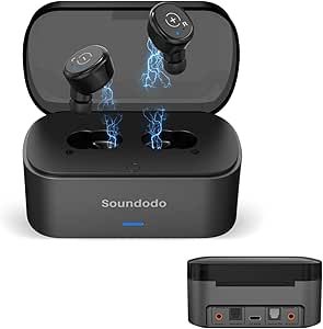 Soundodo Wireless Earbuds for Tv Listening Watching with Transmitter Charging Dock,2024 New TWS Ture Wireless Earbuds for tv with Transmitter Set,Optical,3.5mm AUX,RCA,Plug n Play,60ft Long Range Plug N Play, Charging Dock, Wearable Technology, Wireless Earbuds, Cell Phone Accessories, Electronics, Range, Tv