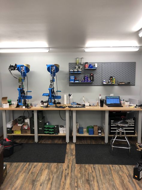 Official Reloading Bench Picture Thread - Now with 100% more Pictures! - Page 44 - AR15.COM Armory Room, Shotshell Reloading, Basement Shop, Reloading Room, Reloading Bench, Mechanical Projects, Small Workspace, Hunting Room, Mens Office