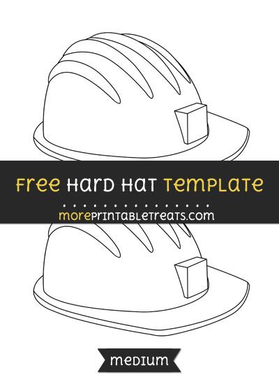 Free Hard Hat Template - Medium Construction Hat Craft Preschool, Construction Hat Template, Construction Hat Craft, Preschool Hat Craft, Preschool Hat, Construction Theme Classroom, Line Tracing Worksheets, Vbs Craft, Construction Hat