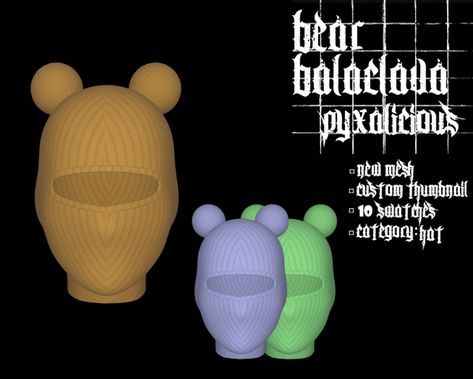 Ts4 Earmuffs, Sims 4 Balaclava, Sims 4 Balaclava Cc, Ski Mask Sims 4 Cc, Sims 4 Bonnet Cc Patreon, Sims 4 Ski Mask, Sims 4 Hood Cc, Bear Balaclava, Mods Ts4