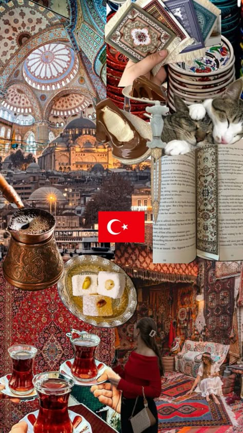 A collage Made by a formidable woman about your travel in Turkey Turkey Collage, Turkey Board, Turkish Cafe, Turkey Aesthetic, Trip To Turkey, Turkish Clothing, Travel Collage, Turkey Country, In Sha Allah