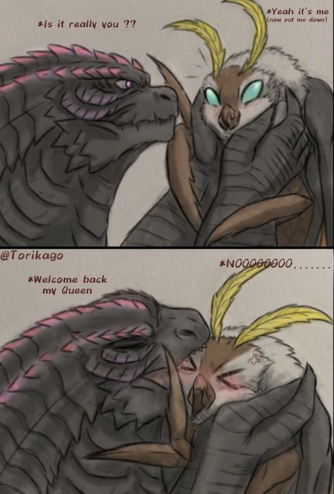 Torikago🐔 🔥 on X: "Welcome back my Queen 🥰🦋 #Godzilla #mothra #GodzillaXKong #Monsterverse https://t.co/QzBmX7sXNs" / X Godzilla X Mothra Fanart, Godzilla Cute, Gojira Art, Funny Godzilla, Godzilla Mothra, Godzilla Franchise, Monster Verse, Godzilla Funny, King Kong Vs Godzilla